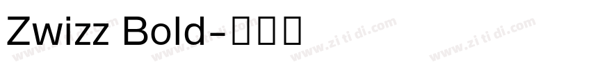 Zwizz Bold字体转换